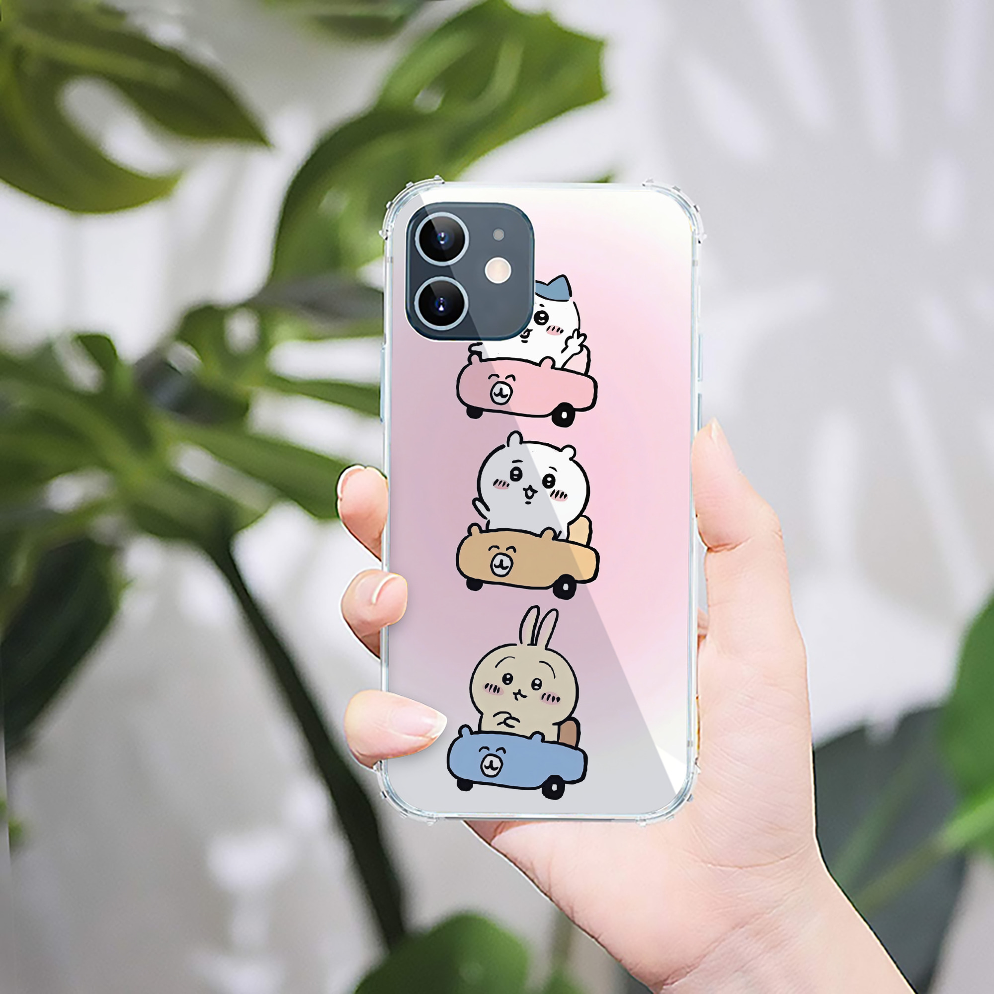 （画像用） ちいかわ Chii-kawa 【iPhone 12シリーズ対応】透明スマホケース（クリアソフトケース）